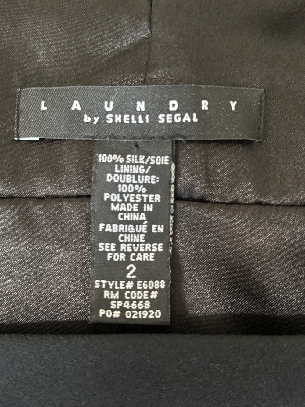 Laundry by Shelli Segal 100% Silk Black Cocktail Dress Carwash Hem Size 2 - Picture 7 of 8